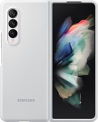 Samsung Silicone Cover Back Cover Silicon Alb (Galaxy Z Fold 3)
