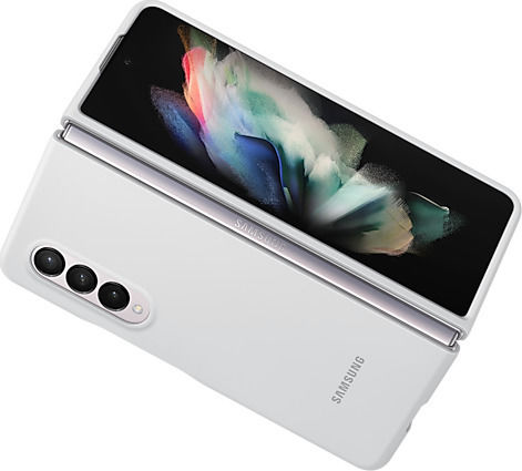 Samsung Silicone Cover Back Cover Silicon Alb (Galaxy Z Fold 3)