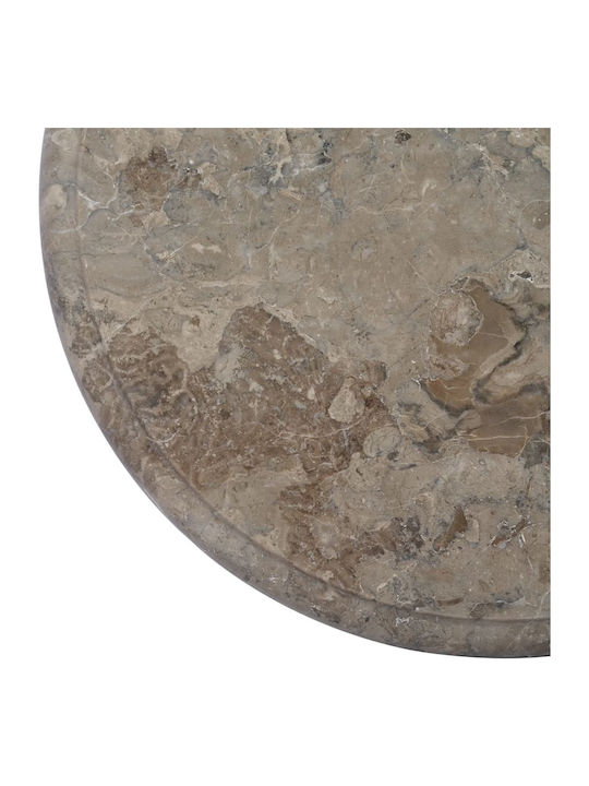 vidaXL Rund Tischoberfläche aus Marmor Grey 40x40x2.5cm 149191 1Stück