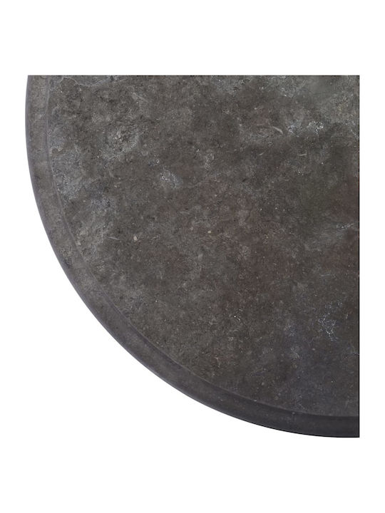 vidaXL Кръгла Повърхност на масата от Мрамор Черно 40x40x2.5см 149190 1бр