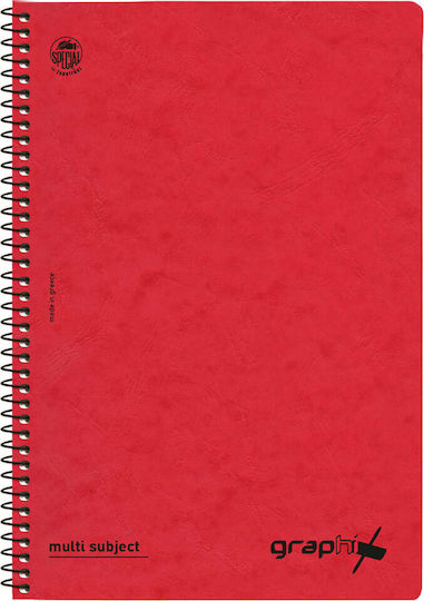 Typotrust Spiral Notebooks Ruled A4 60 Sheets 2 Subjects Graphix 4542-18 12pcs (Μiscellaneous colours)