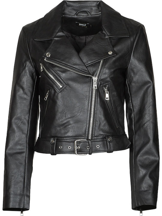 Vera Γυναικείο Biker Jacket Μαύρο