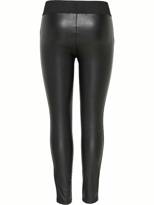 Täglich Frauen Lang Leggings Hochgeschnitten Schwarz