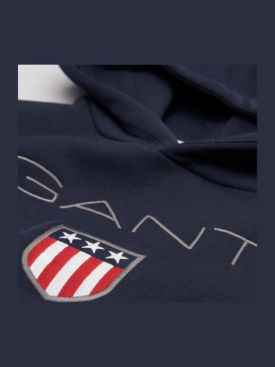 Kids Sweatshirt with Hood and Pockets Navy Blue SHIELD