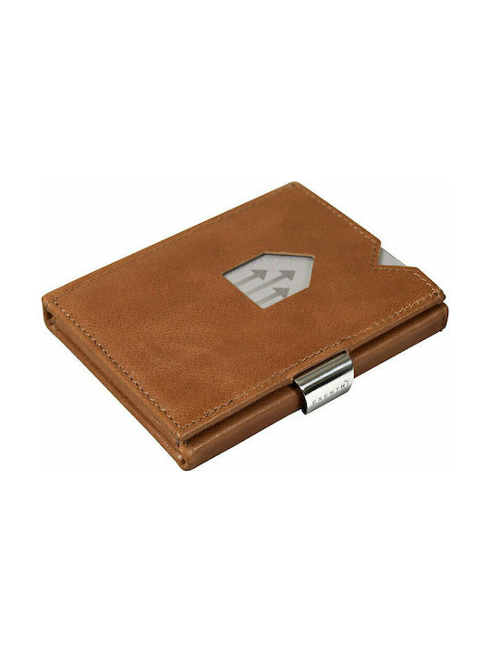 Exentri EXW007 Men's Leather Card Wallet with RFID Brown