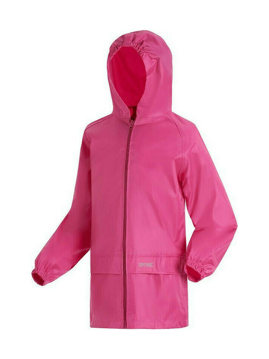 Regatta Waterproof Kids Casual Jacket Long Hooded Pink W9085AR