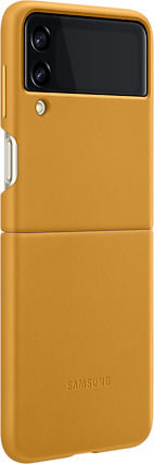 Samsung Leather Cover Back Cover Δερμάτινο Mustard (Galaxy Z Flip3 5G)