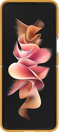 Samsung Leather Cover Back Cover Δερμάτινο Mustard (Galaxy Z Flip3 5G)