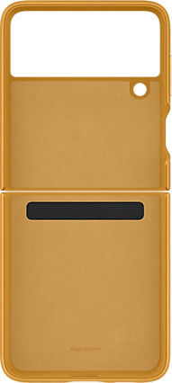 Samsung Leather Cover Back Cover Δερμάτινο Mustard (Galaxy Z Flip3 5G)