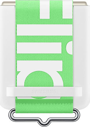 Samsung Silicone Cover with Strap Задна корица Силикон Бял (Galaxy Z Flip3 5G)