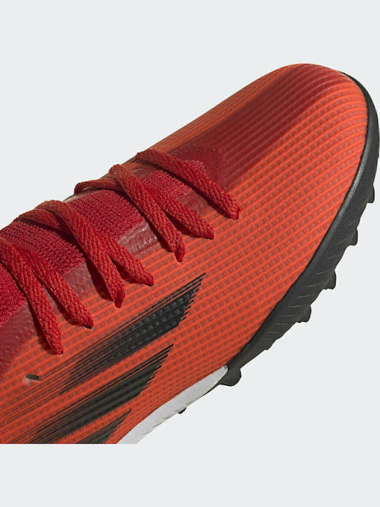 X Speedflow.3 TF Kinder Fußballschuhe und Stollenschuhe mit Rasen Rot / Core Schwarz / Solar Rot