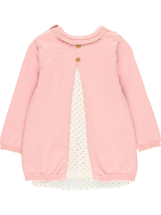 Boboli Kids Dress Long Sleeve Pink