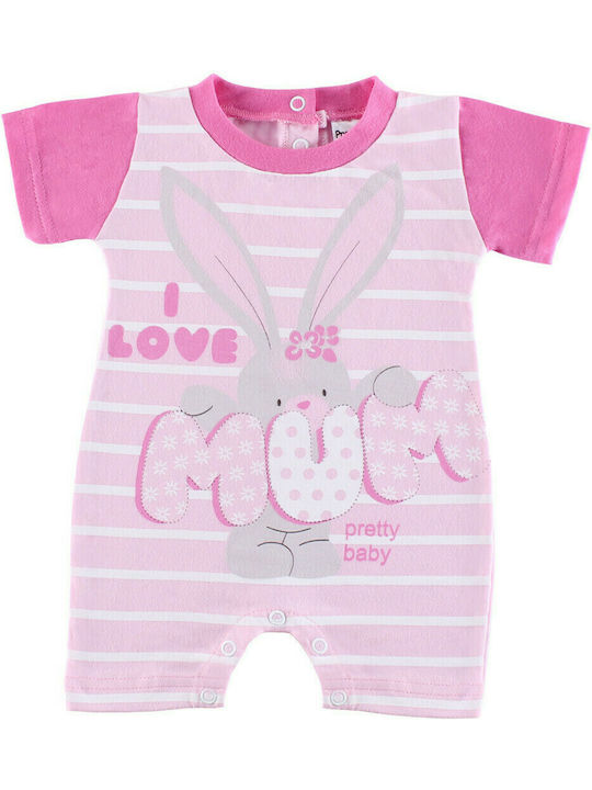 Pretty Baby Baby Bodysuit Set Short-Sleeved Pink