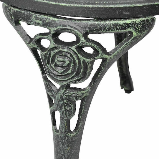 Outdoor Chair Aluminum Green 2pcs 41x49x81.5cm