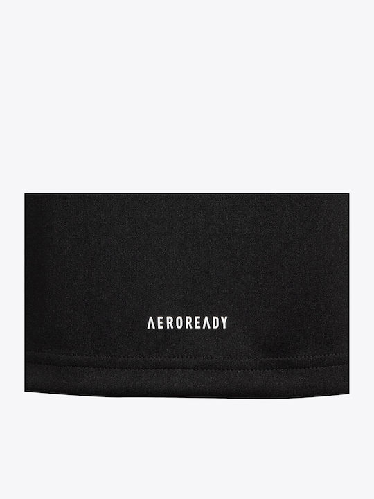 Kinder-Crop-Top Kurzarm Schwarz PERFORMANCE