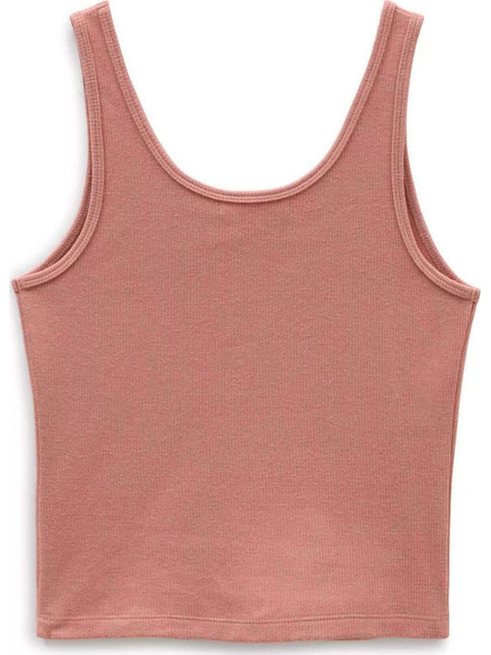 Women's Summer Crop Top Cotton Sleeveless Pink