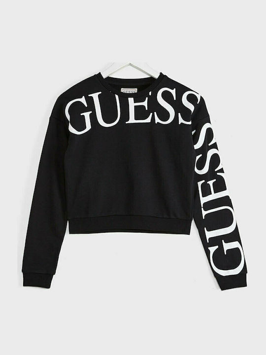 Guess Kids Cropped Sweatshirt Black