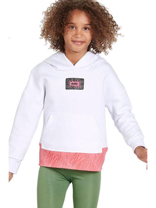 BodyTalk Kids Fleece Sweatshirt with Hood and Pocket White 1212-701125