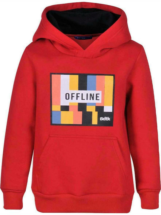 Kids Sweatshirt with Hood and Pockets Red