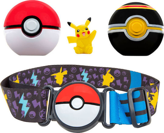 Jazwares Miniature Toy Clip'N Go Poke Ball with Belt W6 Pokemon for 4+ Years (Various Designs/Assortments of Designs) 1pc 97177