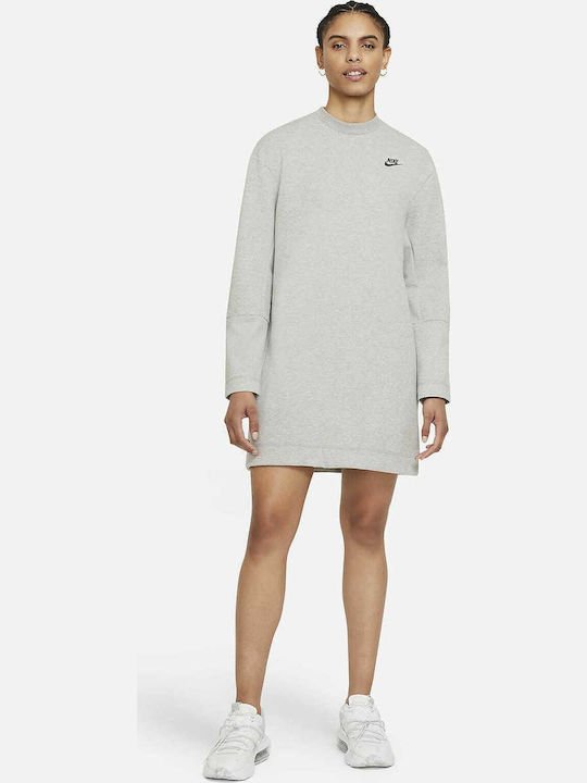 Mini Athletic Dress Long Sleeve Dark Grey Heather