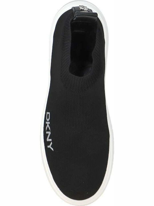 DKNY Mada Γυναικεία Flatforms Μποτάκια με Κάλτσα Μαύρα