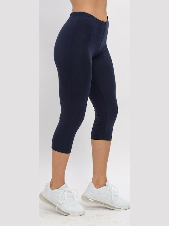 Women's Capri Training Legging Navy Blue