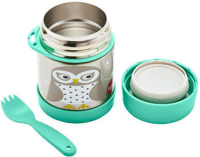 3 Sprouts Baby Food Thermos Owl Stainless Steel Mint 350ml