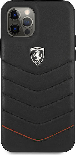 Ferrari Off Track Quilted Back Cover Δερμάτινο Μαύρο (iPhone 12 Pro Max)