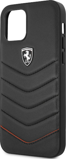 Ferrari Off Track Quilted Back Cover Δερμάτινο Μαύρο (iPhone 12 Pro Max)