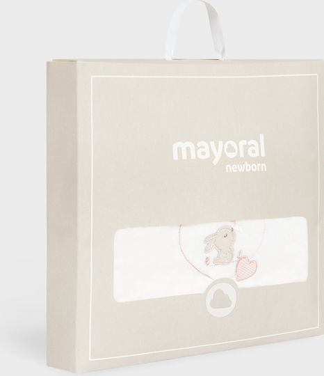 Mayoral Вана за бебе-пончо Худи Розов