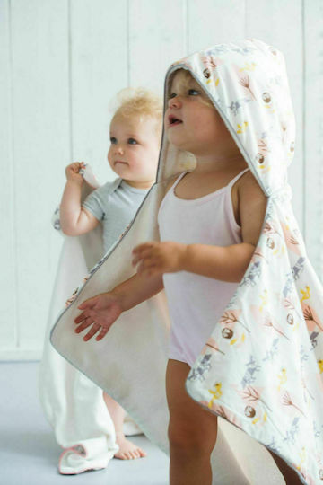 Fresk Baby Bath Towel Hooded Dachsy Turquoise 100x75cm