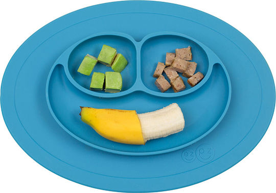 Ezpz Blue Happy Mini Silicone Tray For 12+ Months