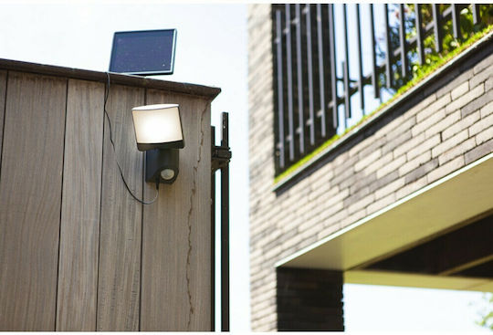 Lutec Sunshine Waterproof Solar LED Floodlight 7W Cold White 5000K with Motion Sensor IP44
