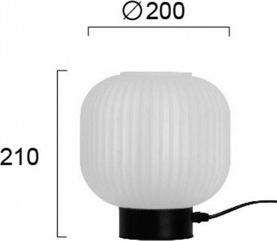 Viokef Astor Decorative Lamp with Socket for Bulb E27 Black