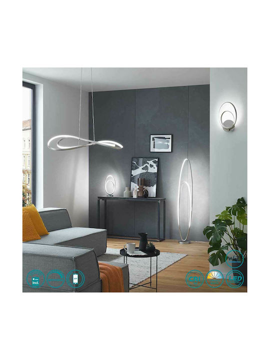 Wofi Collin LED Φωτιστικό Δαπέδου Υ144xΜ25εκ. 2200lm Ασημί