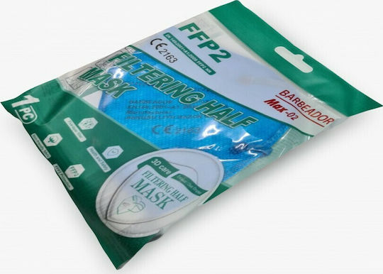 Max Barbeador Max-02 Filtering Half Mask FFP2 Kids Protective Mask FFP2 Kids Blue 1pcs