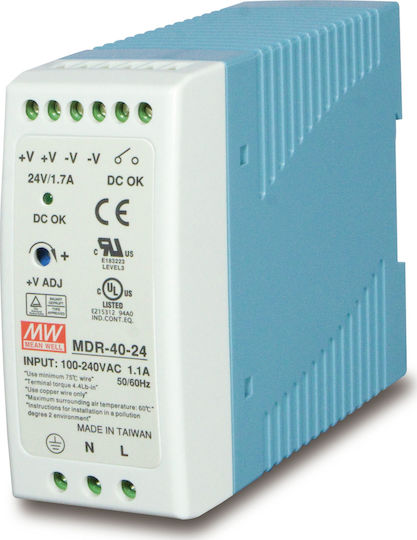 Planet Τροφοδοτικό Ράγας με Έξοδο 24V και Ισχύ 40W