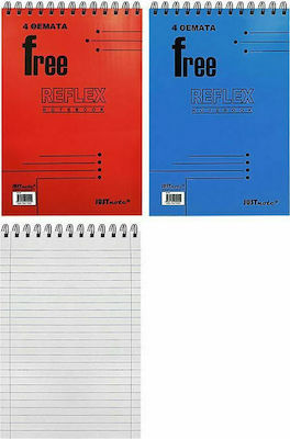 Spiral Notebook Ruled B5 120 Sheets 4 Subjects Free Reflex 1pcs (Μiscellaneous colours)