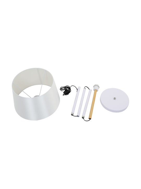 GloboStar Cedar Floor Lamp H148xW40cm. with Socket for Bulb E27 White