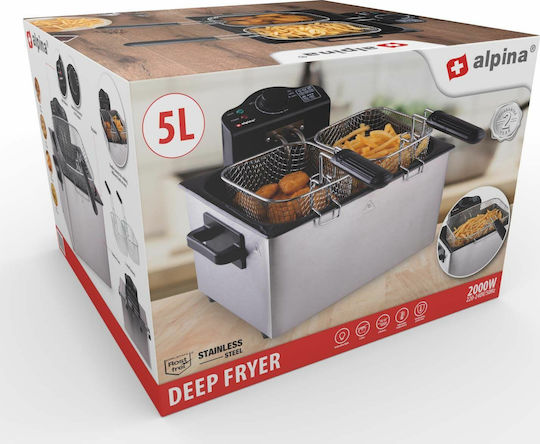 Alpina Appliances 82001 Fritteuse 5Es Silber