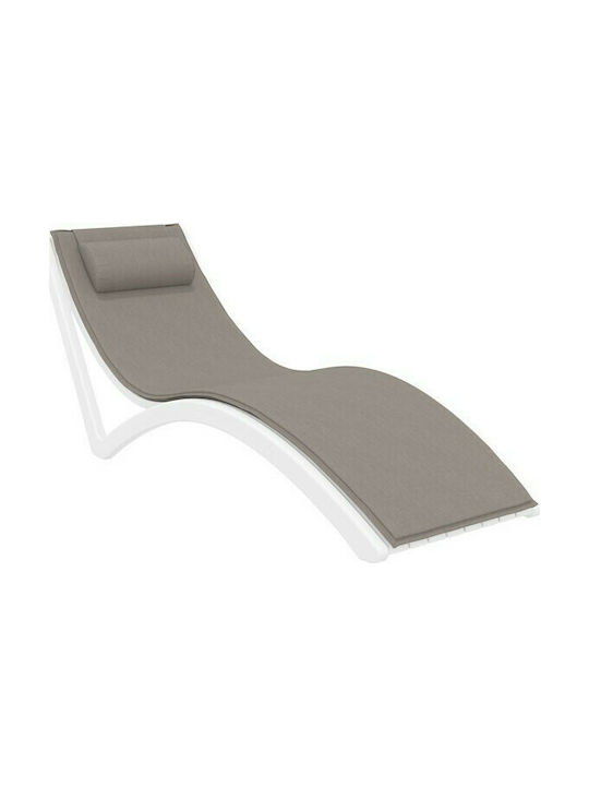 Siesta Exclusive Pernă Waterproof Pentru Pat De Soare Cu Spătar Slim Maro Deschis 41x23cm