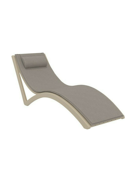 Siesta Exclusive Pernă Waterproof Pentru Pat De Soare Cu Spătar Slim Maro Deschis 41x23cm