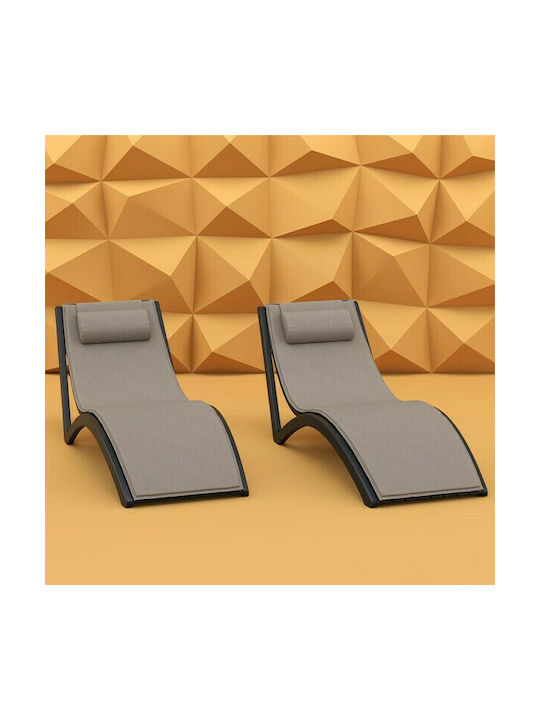 Siesta Exclusive Pernă Waterproof Pentru Pat De Soare Cu Spătar Slim Maro Deschis 41x23cm