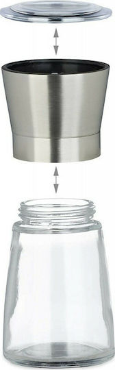 Relaxdays Set Manual Râșnițe Condimente Inox în Culoare Argintiu 13cm 2buc