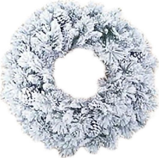Inart Christmas Wooden Decorative Wreath 60cm
