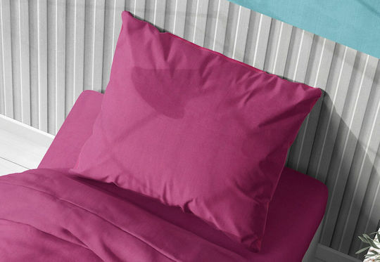 Dimcol Set for Single Bed 2pcs 160x240cm Solid Fuchsia