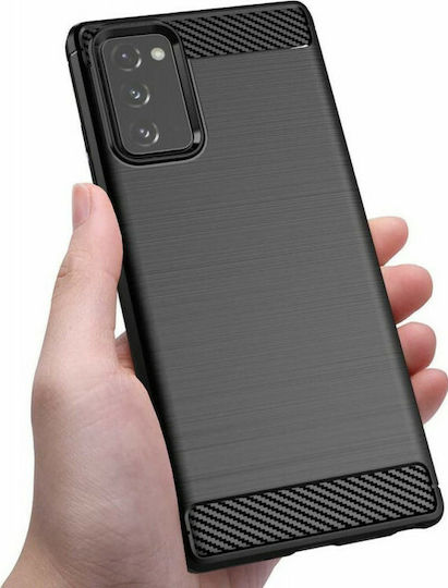 Hurtel Carbon Задна корица Силикон Черен (Galaxy Note 20)