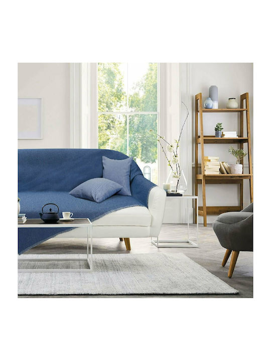 Das Home Sofa Throws 2 Seater 133 180x250cm Blue