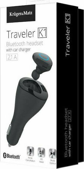 Kruger & Matz Traveler K1 In-ear Bluetooth Handsfree Earphones Black